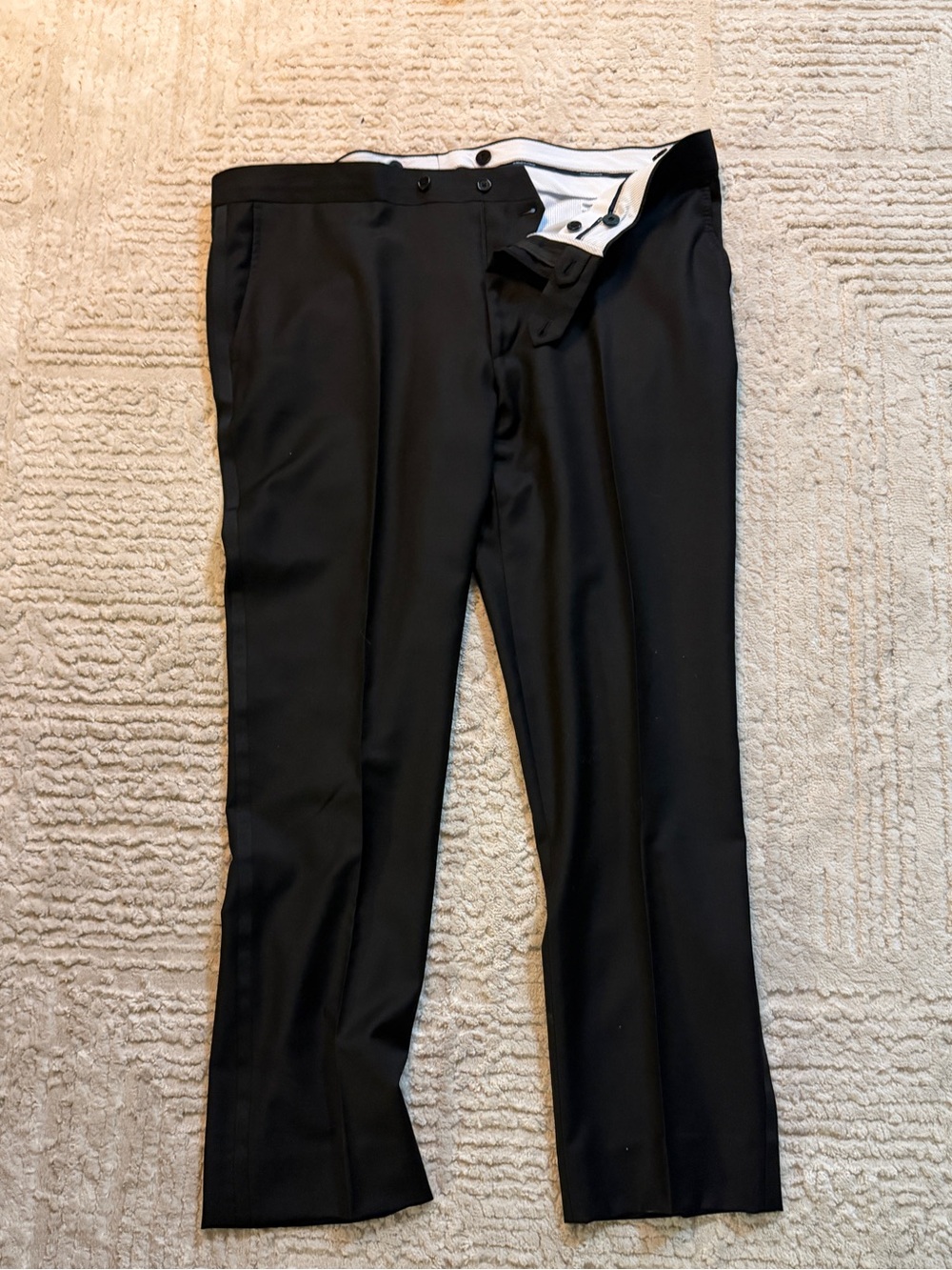 Men's Black Dress Trousers - Classic Tailored Fit